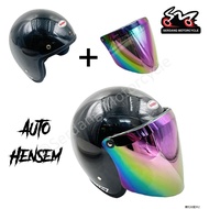 Helmet  ❇BOB HEATH V-Shape Rainbow Visor For 3 ButtonPin Helmet Topi Keledar Motorsikal Tinted Sunvi