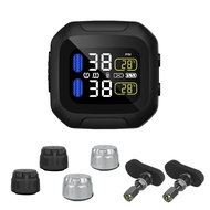 ซื้อ2839 .. หน้าจอแสดงผล LCD ยางรถยนต์เครื่องวัดความดันลมยางแรงดันยาง TMPS จักรยานยนต์ไร้สายมีเซ็นเซ