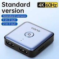 Llano HDMI 2.0 Switch, Ultra HD 4K Bi-Directional HDMI Switch Splitter Supporting 4K@60Hz, Aluminum 