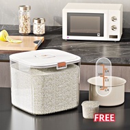 AS Rice Box  5/10 KG Kitchen Rice Storage Box Grains Bucket  Moisture-proof Sealed Insect-proof*LARG