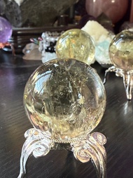 💛收藏珍品 天使之翼💛天然大彩光帶藍針黃水晶球💲4️⃣2️⃣0️⃣#4cm