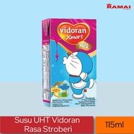 Strawberry Flavor UHT Vidoran Milk 115ml/cheap Milk Crowded Ungaran Supermarket