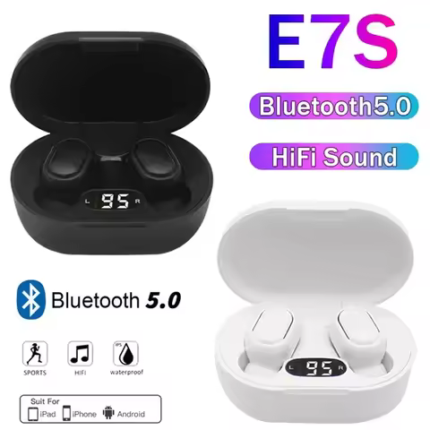 New E7S Wireless Bluetooth Earphones TWS Bluetooth Headset Wireless Earbuds Noise Cancelling Earphon