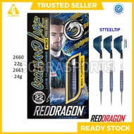 {FREE Flight + Shaft}  Red Dragon Dart Luke Humphries TX3 Cool Blue SE 90% Tungsten Steeltip Darts