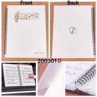 2 for $110！音樂人必備！防反光防翻頁直接書寫 music scores file folder 音樂圖案不反光20頁A4 資料樂譜夾 資料夾 有8款