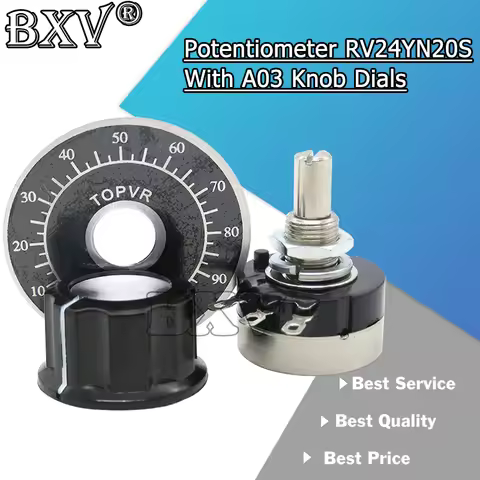 1sets (3PCS) RV24YN20S 1K 2K 5K 10K 50K 100K 500K Ohm Single Turn Carbon Film Rotary Taper Potentiom