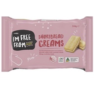 Coles Shortbread cream gluten free, wheat and nut free บิสกิตสอดไส้ครีม 144g