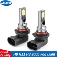 ASLENT 2pcs H11 H8 H1 H3 Led H4 H7 9005 HB3 9006 Car LED Fog Lights Headlight Bulbs 3030 12smd 6000K