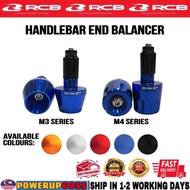 RCB M3 M4 ALLOY HANDLEBAR END BALANCER HANDLE GRIP BALANCING SET RACING BOY