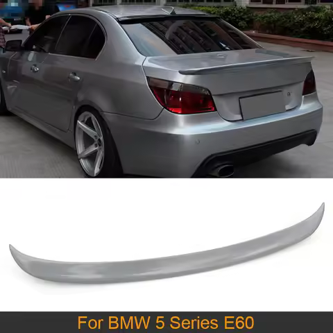 Unpainted Grey Primer Trunk Lip Spoiler for BMW 5 Series E60 525i 528i 535i 550i 2005-2008 Fiber Gla