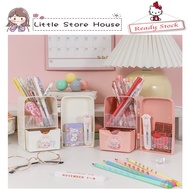 Cute Mini Fridge Pen Holder Drawer Plastic Desk Stationary Organizer For Pens Makeup Brush Home Office Storage Box