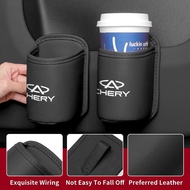 Leather Car Hanging Water Cup Holder Drink Storage Organizer For Chery Fulwin QQ Tiggo 3 5 T11 A3 A5