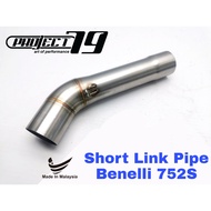 Project79 Benelli 752S Exhaust Ekzos Short Slip on Tabung Muffler Stainless Steel 752 S Motor Access