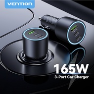 Vention Car Charger 100W Max Fast Charging Dual USB-C PD3.0 QC3.0 with LED Indicator Car Charger Soc
