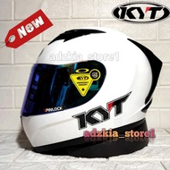 PUTIH Handsome Package FULL FACE Helmet KYT R10 SOLID WHITE/WHITE | 3d SPOILER