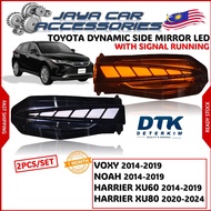 DTK Toyota Voxy 2014 / Noah 2014 / Harrier XU60 XU80 Side Mirror Led With Signal Running ( Smoke )