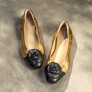 Sweet Palettes รองเท้าหนังแกะ Bloom Timeless Glamour Gold