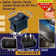 Tombol Saklar Sakelar Switch Hitam Rocker Mini Mode On Off Pin 2 Mata 2 UNIVERSAL