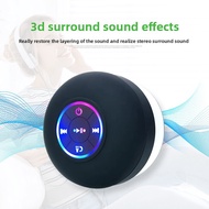 Bluetooth Speaker LED Light Luminous Waterproof Speaker Large Suction Cup Portable Bluetooth Speaker