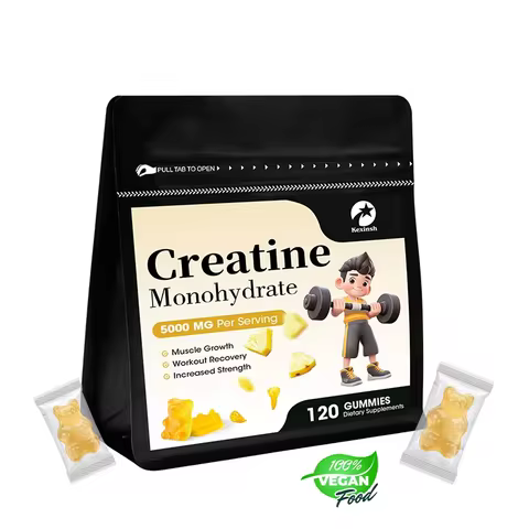 Kexinsh Creatine Gummies Creatine Monohydrate 5000mg Energy Booster Enhance Strength, Energy, Endura