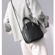 真皮貝殼包 手提斜背 2WAY 小巧大容量 頭層摔紋牛皮
