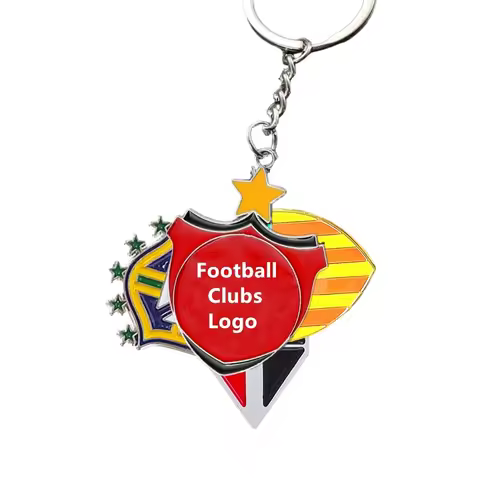 Real Pure Metal Football Craft Ornaments Asia Europe America ScoreMobile FC All Clubs Colorful Paint