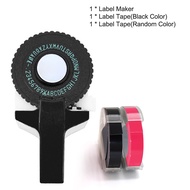 [Ship in 24h] Mini Portable Manual Label Maker DIY 3D Embossing Writer Printer Typewriter with Plast