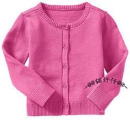 貓仔仔美國童裝-賠本出清 baby gap 全新果凍鑽釦款圓領長袖薄料針織毛線外套-2y-免運費