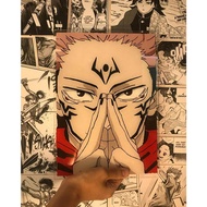 A4 size anime glass painting i take customize random order for anime character