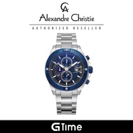 [Official Warranty] Alexandre Christie 6631MCBTUBU Men's Blue Dial Stainless Steel Strap Watch