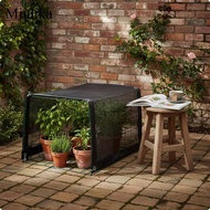 Miulika Tunnel Canopy Cover Bendable Frame Rain Shelter Canopy Metal Eyelets Mesh Gazebo