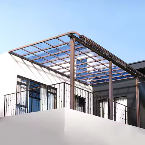 Luxury Aluminum Alloy Awnings Waterproof Polycarbonate Roof Canopy for Outdoor Garden Villa Sunshade