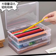 Pencil Storage Box Large Capacity Transparent Stationery Storage Box Pencil Case Storage Marker Larg