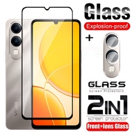 2 in 1 Screen Protector Tempered Glass Film For Vivo Y 04 Y 29 S T Y04S Y04T Y29S Y29T VivoY04S Vivo