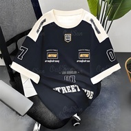 Summer Men's T-shirts NO.7 Sports Jerseys Casual Oversized Men's Tops Large Size Fashion Short-sleev