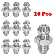 [AU] 10Pcs 201 Stainless Steel Straight Hydraulic Grease Fitting M6 x 1mm Thread