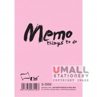 UNI WHITE MEMO PAD 3.5" X 5" (S-3550) 5 FOR