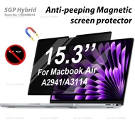 Magnetic Privacy Screen Protector Film For Macbook Air 15 inch 15.3 2023-2024 M2 M3 A2941 A3114 Remo