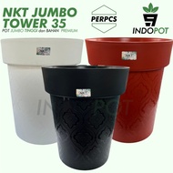 Pot Bunga NKT Jumbo Tower 35 Tebal Tinggi Motif Unik Premium 