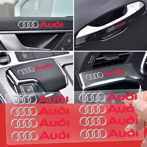 Car Door Handle Sticker Rearview Mirror Protective Decal Stickers For Audi A3 8L 8V 8P A4 B5 B6 B7 B