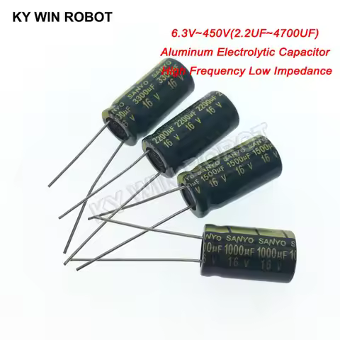 10V 16V 25V 35V 50V 400V High Frequency Low ESR Aluminum Capacitor 100UF 220UF 330UF 470UF 680UF 100