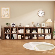 Freestanding Grid Cabinet Bookshelf Storage Cabinet Organizer Combination Display Cabinet Bookcase O