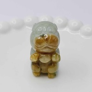 圓潤招財小猴子吊墜擺件 | 天然緬甸玉A貨翡翠