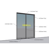 SMEGA Aluminium Economic Sliding Door/Pintu Outer/Inner Frame [LENGTH: 1FEET]