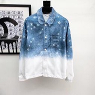 『RP精品』LV 星空渲染 老花 滿版LOGO 襯衫 牛仔外套