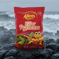 Allen's Killer Pythons 192g - Classic Australian Stretchy Gummy Snake Candy - Fruit Flavoured