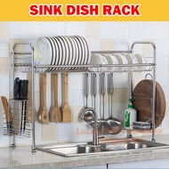 Sink Dish Drying Rack Stainless Steel Chrome Kitchen Dish Rack / Lucky Living