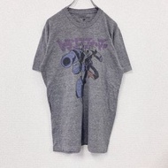 古著變形金剛動漫短袖印花T卹，單線縫製，灰色，L碼