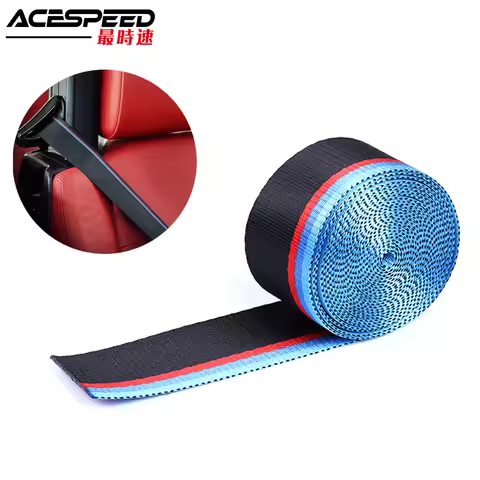 2inch Seat Belt M Style Strip Racing Harness Ribbon Auto Safety Webbing Blue Red For BMW e36 e46 e90