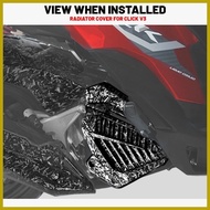 ◫ ❖ ❍ HONDA RADIATOR COVER CLICK 125i 150i V2 V3 RADIATOR COVER CARBON FOR MOTORCYCLE